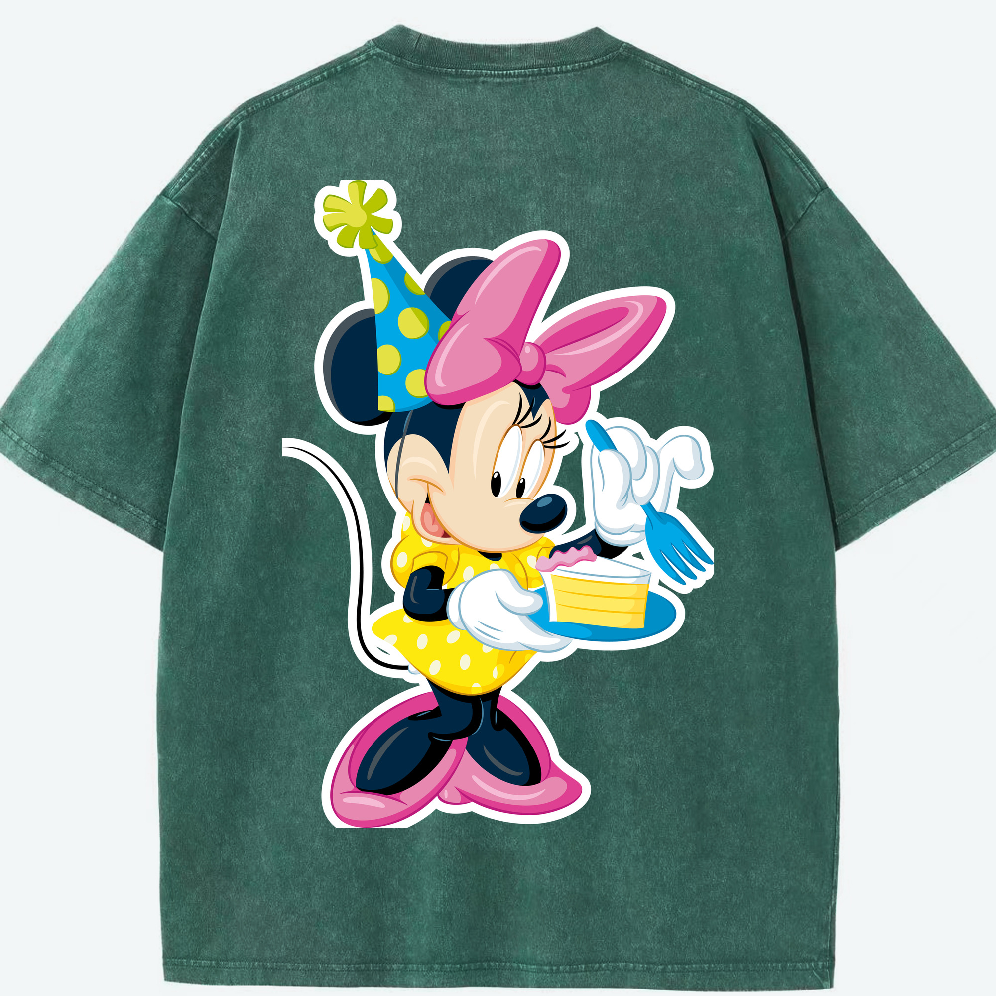 （画像用） ミッキーマウス Mickey Mouse 綿100% ヴィンテージ風 半袖Tシャツ（背面プリント）